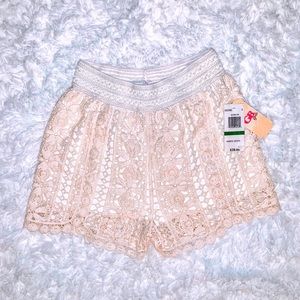 NWT Gianni Bini High Waist Crochet shorts